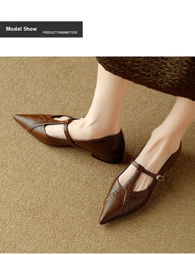 Zapatos Planos Puntiagudos Marrón - Cómodos y Versátiles para Diario - Image 18