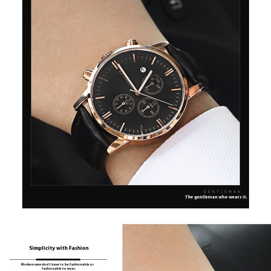 Reloj Empresarial Multifunción Estilo Coreano para Hombre - Image 18