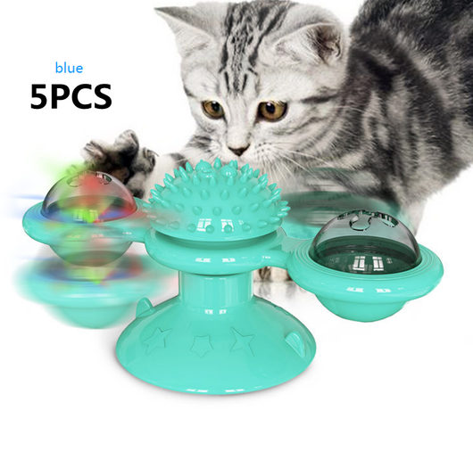 Juguete Interactivo Giratorio para Gatos - Rascador Multiusos con Limpiador Dental - Image 9