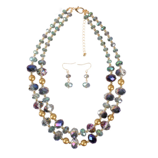 Collar de cristal vintage con capas elegantes y simples - Image 2