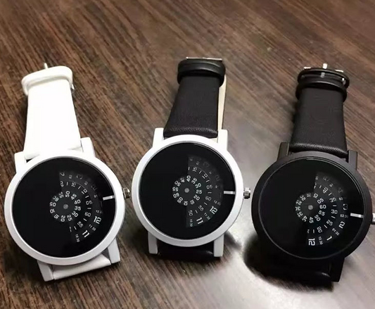 Reloj de Cuarzo Minimalista Coreano para Parejas - Diseño Giratorio Moderno - Image 2