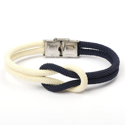 Pulsera Tejida Artesanal con Ancla Vintage - DIY - Image 2