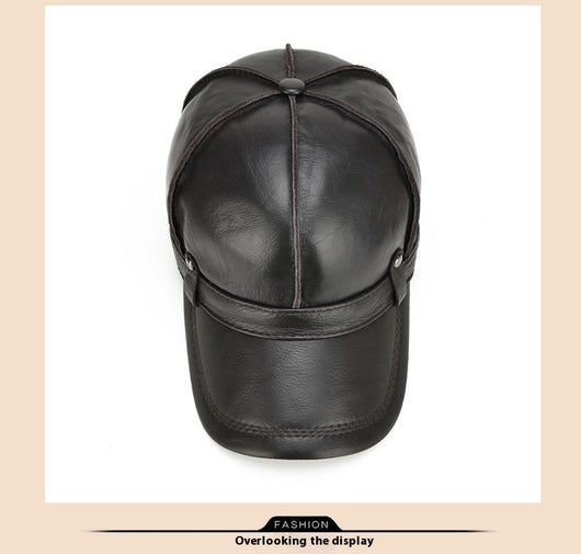 Gorro de Cuero para Hombre con Protección Auditiva - Invierno Acolchado - Image 9