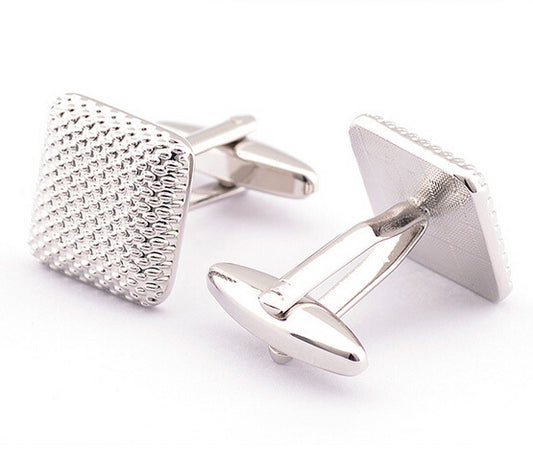 Mancuernillas Metálicas de Cuadros y Puntos - Elegancia Profesional - Image 2