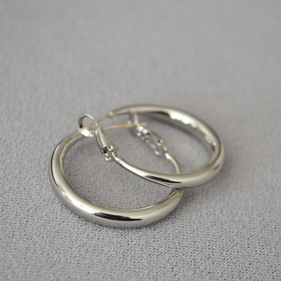 Aretes Argollas Redondas Diseño Clásico Plata 925 Elegancia Minimalista - Image 21