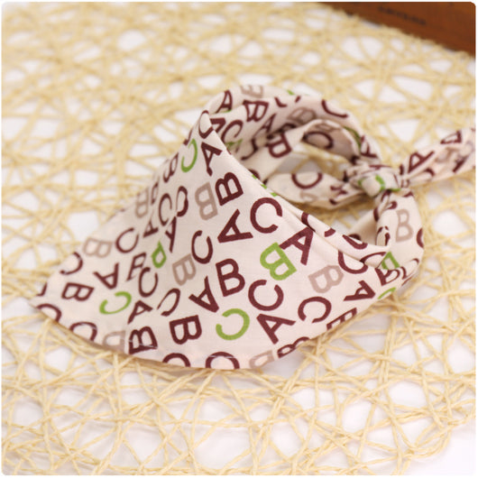 Pañuelo Triangular de Algodón con Encaje y Estampado Infantil - Image 44