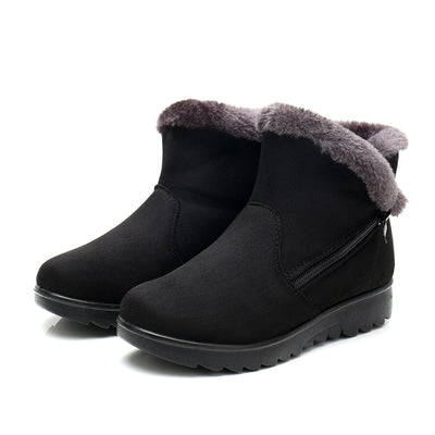Botas Cortas Cálidas para Mamá con Tacón Bajo y Forro de Terciopelo - Image 5