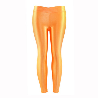 Pantalones Capri Elásticos Talle Bajo Brillante en Colores Neón para Mujer - Image 20