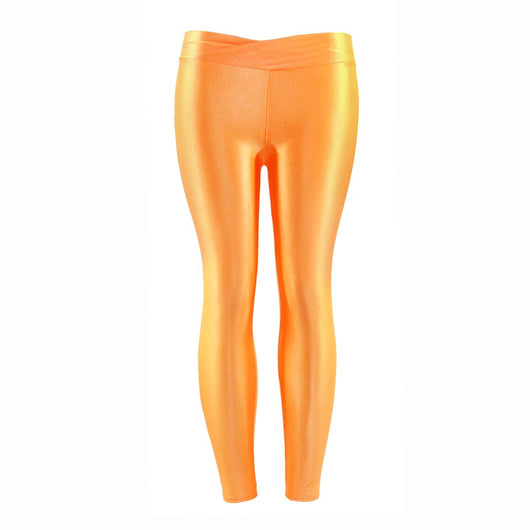 Pantalones Capri Elásticos Talle Bajo Brillante en Colores Neón para Mujer - Image 20