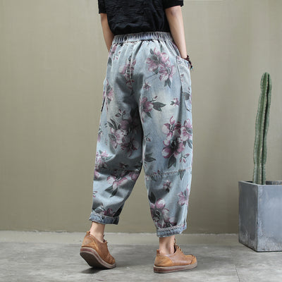 Jeans de Algodón Lavado con Estampado Versátil y Corte Holgado - Image 4