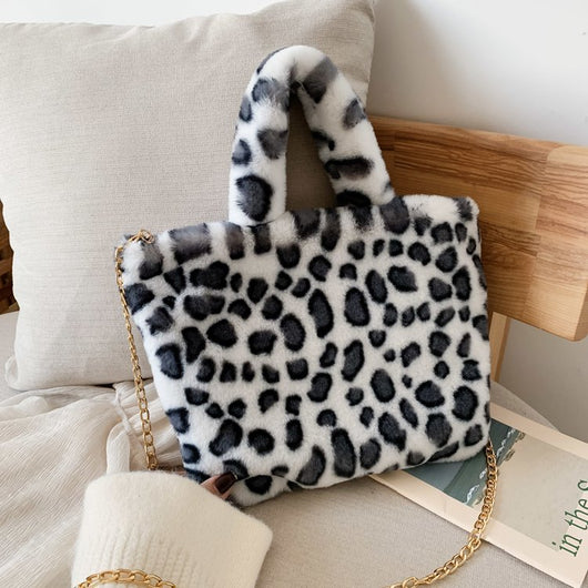Bolso Tote Leopardo con Cadena y Correa Crossbody - Image 35