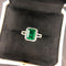Anillo de Esmeralda Cuadrada Lujo Minimalista Diseño Exclusivo
