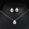 Collar y Aretes de Gemas en Forma de Gota de Agua