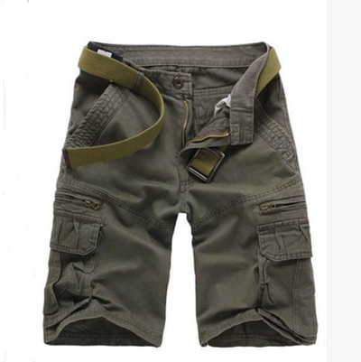 Shorts de Trabajo Europeos Estilo Casual Bolsillos Múltiples Algodón - Image 12