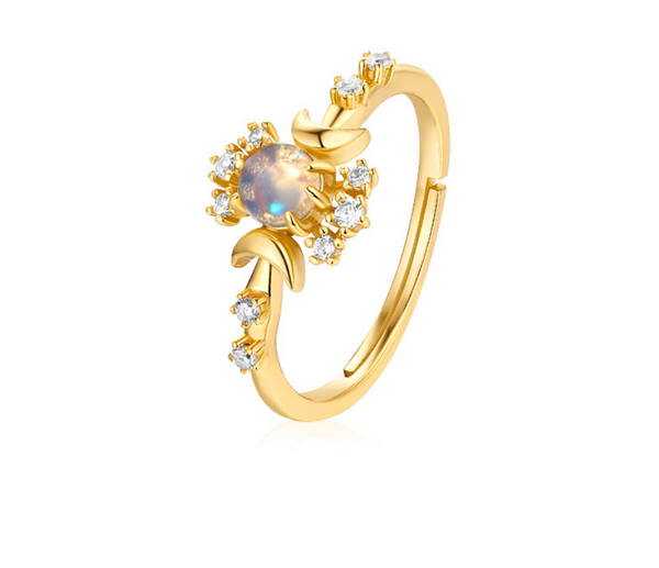 Anillo de Plata Esterlina Chapada en Oro de 9K