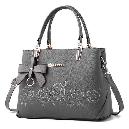 Bolso Tote con Bordado de Rosa - Image 12