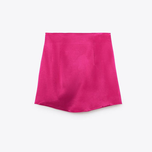 Minifalda de Satén Texturizado para Mujer - Image 10