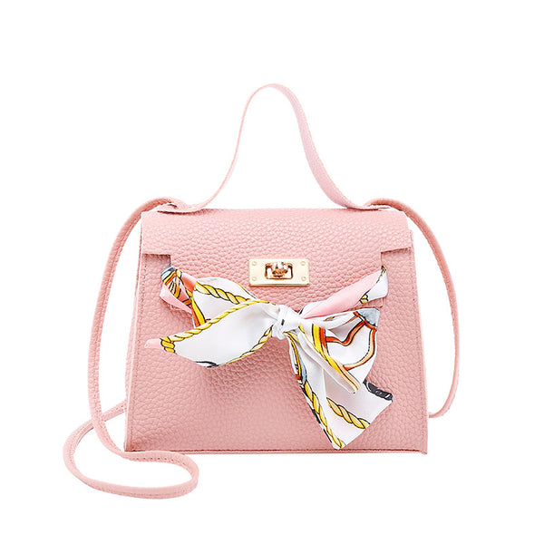 Bolso de Hombro con Pañuelo de Seda Estampado Lichi