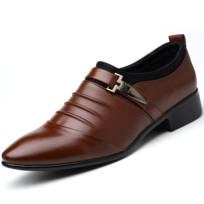 Zapatos Casuales de Negocios Estilo Británico Punta Afilada Tallas Grandes - Image 3