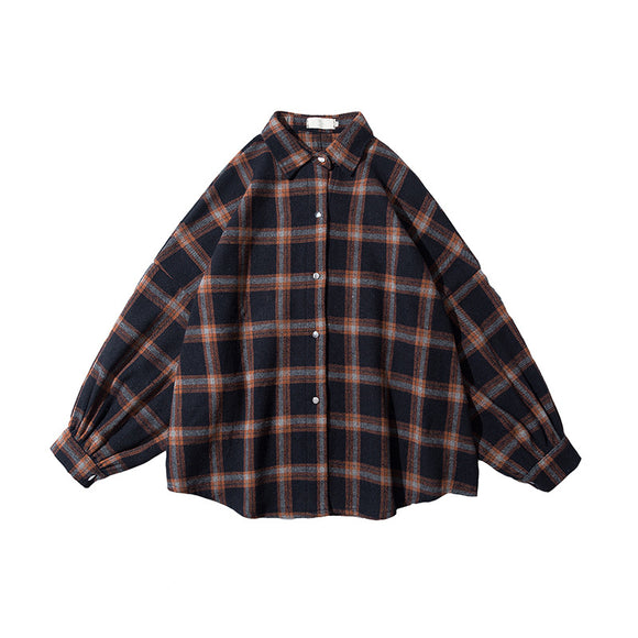 Camisa Casual de Cuadros Manga Larga para Hombre
