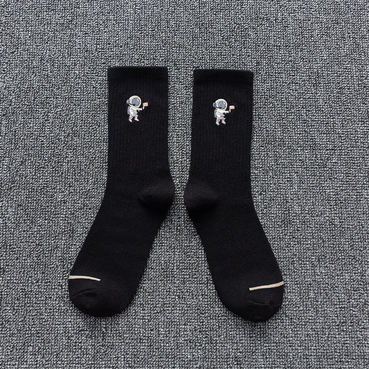 Calcetines de Algodón Estampados Astronauta - Deportivos Versátiles