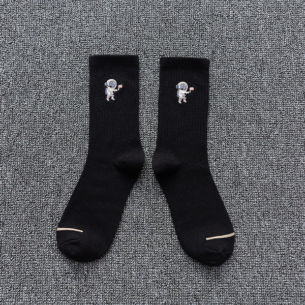 Calcetines de Algodón Estampados Astronauta - Deportivos Versátiles