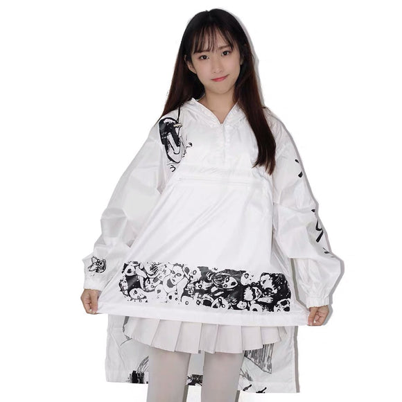 Cortavientos Impermeable Harajuku para Mujer