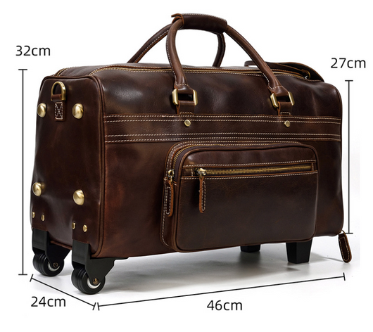 Maletín de Cuero Genuino Vintage para Viajes - Bolsa Retro Estilo Ejecutivo - Image 6