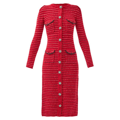 Vestido Francés Elegante Base Roja Talla Pequeña - Image 10