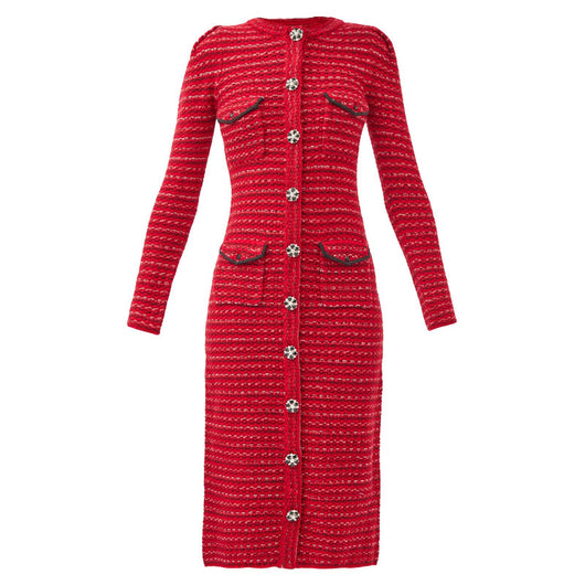Vestido Francés Elegante Base Roja Talla Pequeña - Image 10