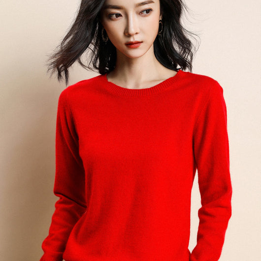 Suéter Slim-fit Coreano para Mujer Cuello Redondo - Image 8