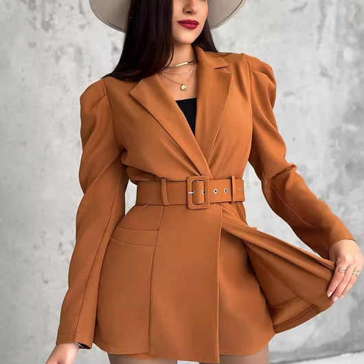 Jumpsuit Elegante con Mangas Princesa y Cinturón para Mujer - Image 3