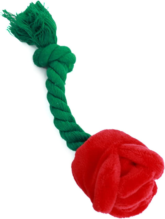 Juguete Masticable Resistente para Perros - Peluche Flor Rosa Suave - Image 2
