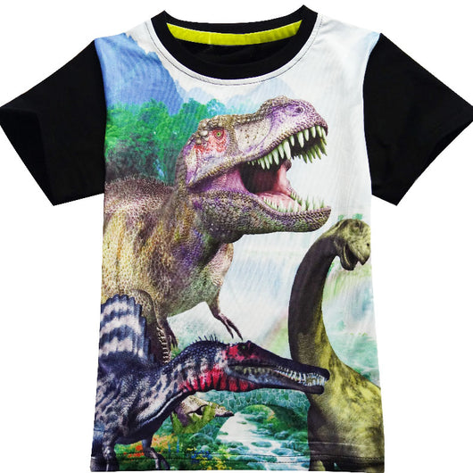 Playera Infantil Estampado Dinosaurio - Manga Corta para Niños - Image 4