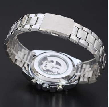 Reloj Automático de Acero Inoxidable con Diseño Hueco y Correa Metálica - Image 2