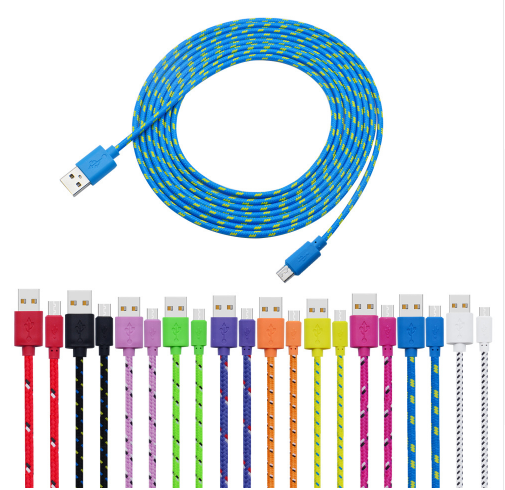 Cable Micro USB Trenzado de Nylon - Carga Rápida y Sincronización de Datos