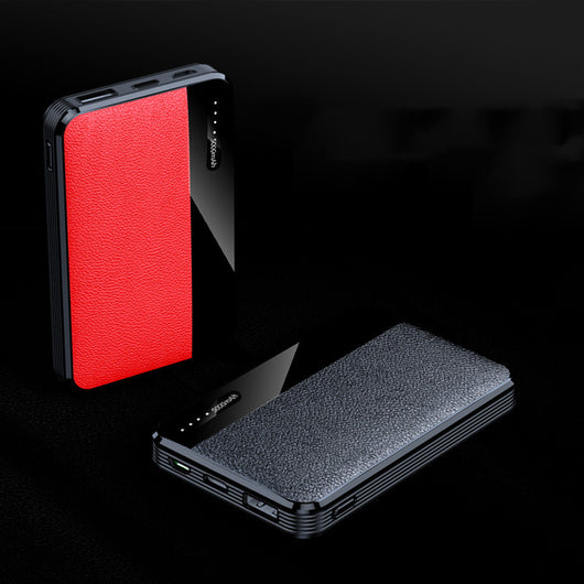 Cargador Portátil de Cuero Compacto