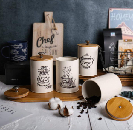 Set de 3 Frascos de Almacenamiento para Té, Café y Azúcar - Image 7