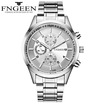 Reloj Deportivo Hombre Negro Acero - Resistente al Agua con Luminoso - Image 4
