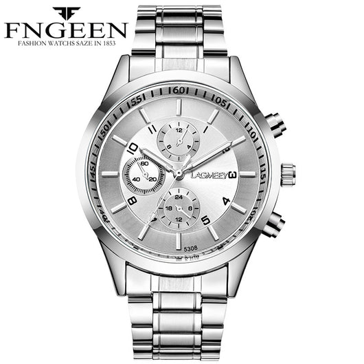 Reloj Deportivo Hombre Negro Acero - Resistente al Agua con Luminoso - Image 4