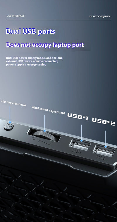 Base Refrigerante para Laptop Core Ice con Radiador de Aire - Image 7