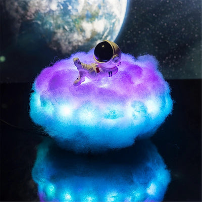 Lámpara Astronauta con Nubes LED y Efecto Arcoíris para Niños - Image 6