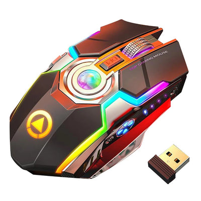 Ratón Gaming RGB Inalámbrico Recargable con Botón Silencioso - Image 4