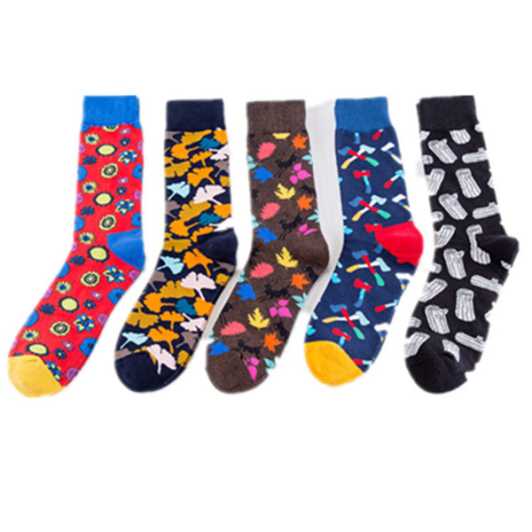 Calcetines de Skateboarding Personalidad Urbana Serie Bosque para Hombre