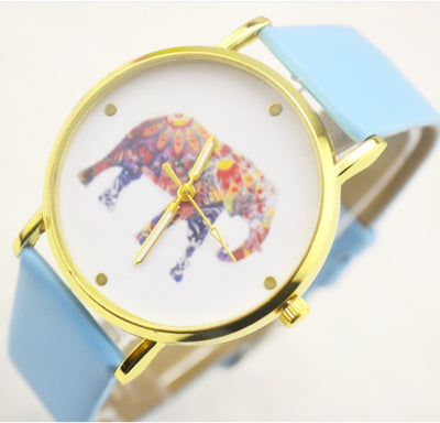 Reloj Geneva con Correa de Cuero Elefante - Estilo Casual y Elegante - Image 3