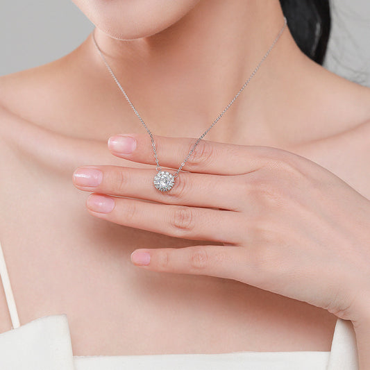 Collar Colgante de Plata Esterlina 925 Lujo Minimalista