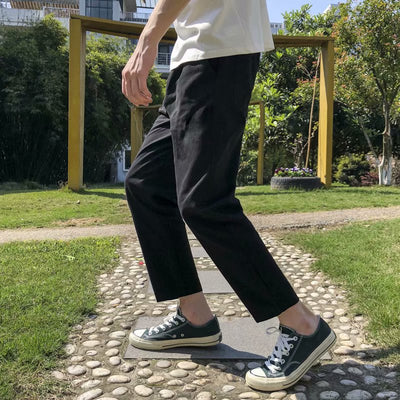 Pantalones Casuales Holgados para Hombre Estilo Harén Cropped