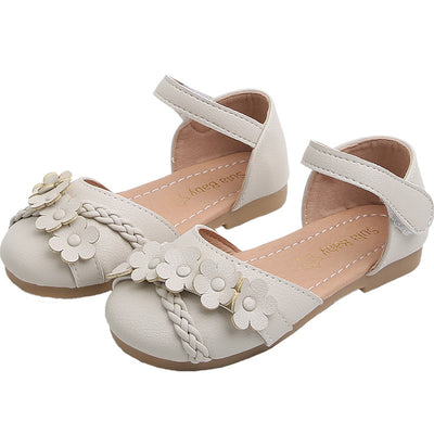 Sandalias Infantiles Tejidas con Flores - Zapatos Princesa Coreanos para Niñas - Image 5