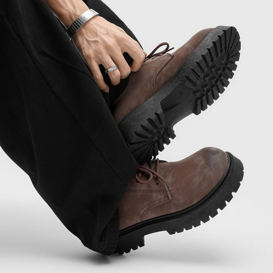 Botas de Trabajo Retro Bajas para Hombre - Invierno