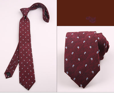 Corbata Formal de Poliéster con Diseño Floral y Rayas para Hombre - Image 9